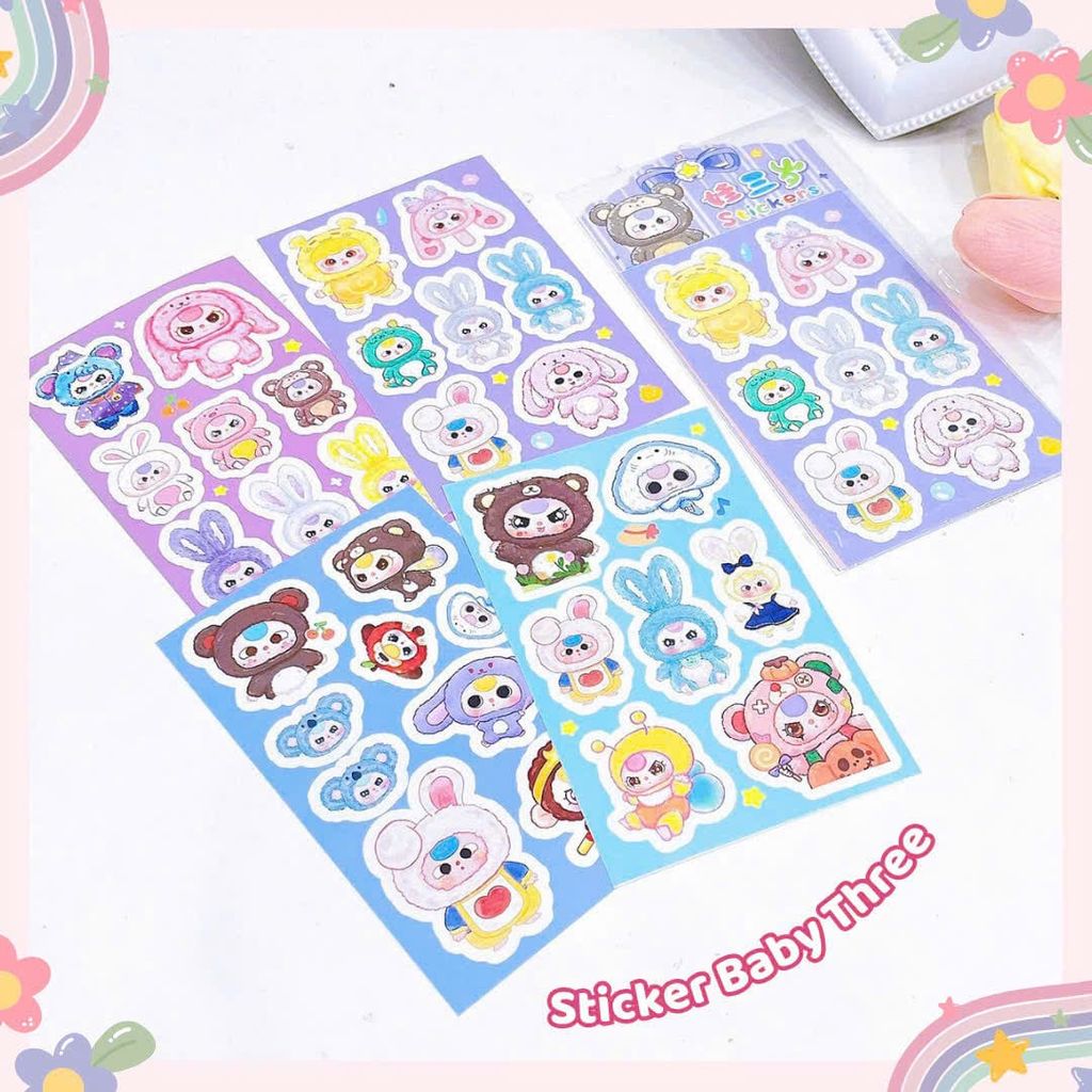 ** Set hình Sticker Baby Three