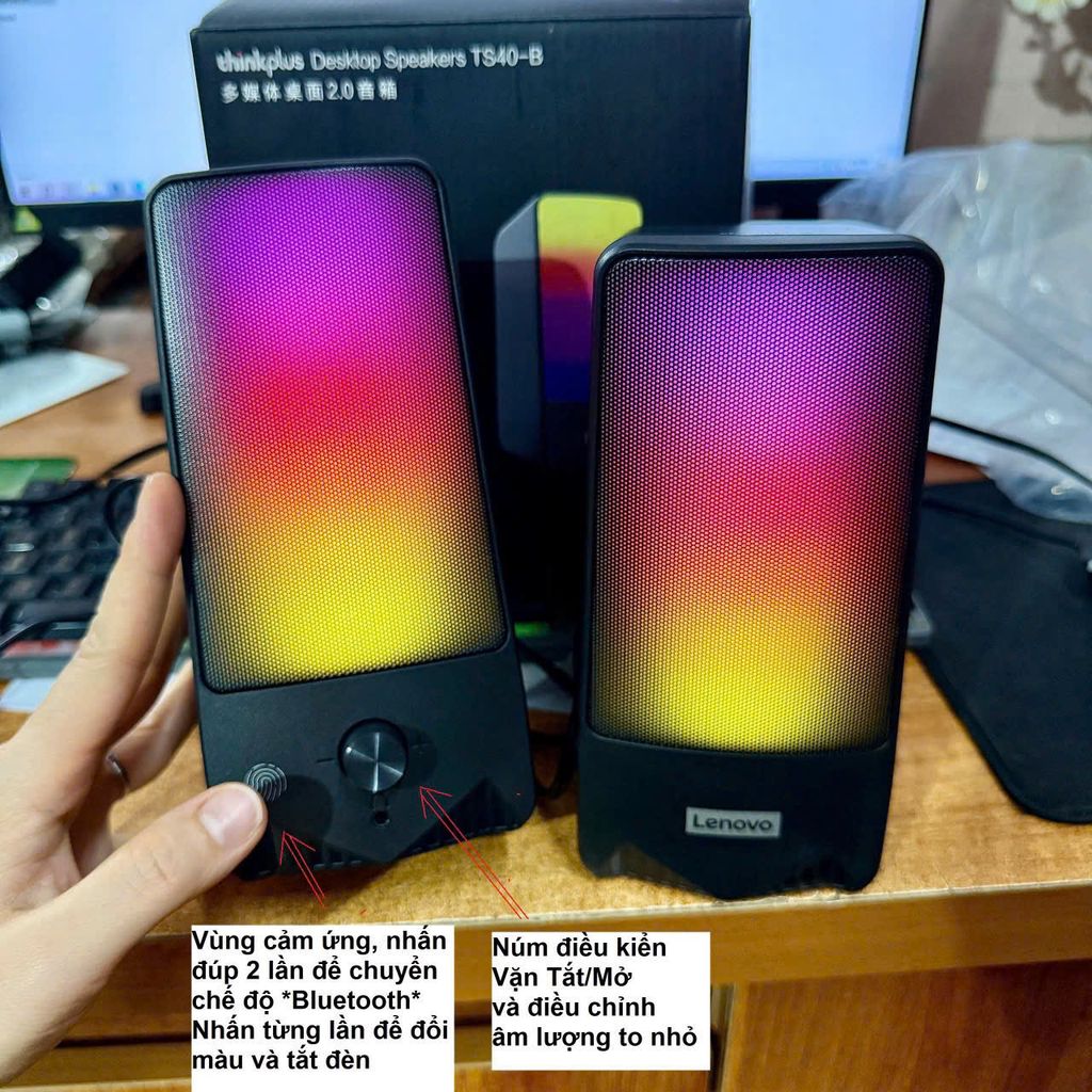 Loa vi tính Lenovo TS40B 2.0 có Led