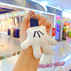 ** Móc khóa bông bàn tay Micey (trắng)