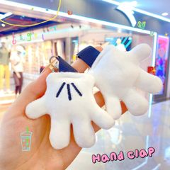 ** Móc khóa bông bàn tay Micey (trắng)
