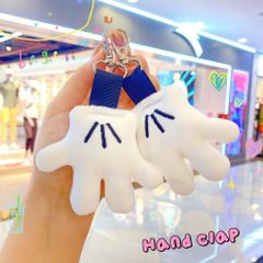 ** Móc khóa bông bàn tay Micey (trắng)