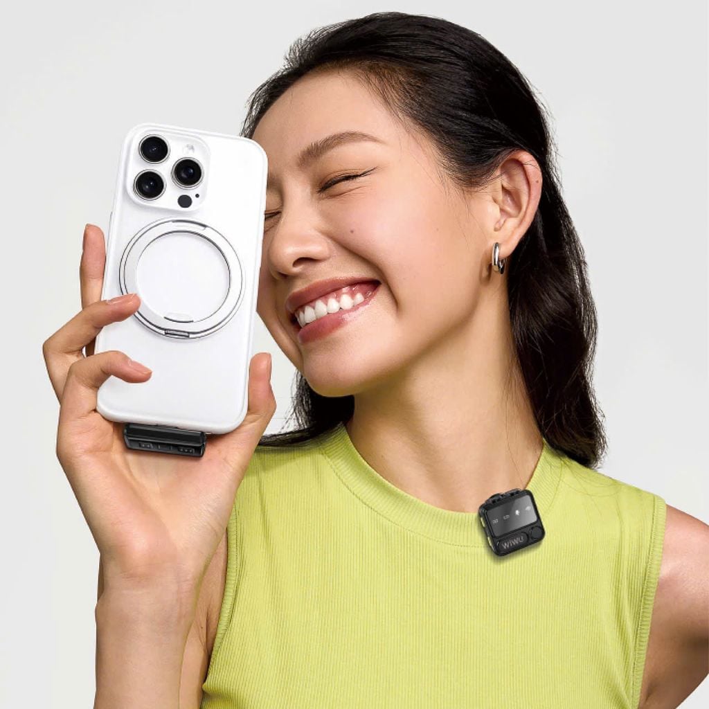 Micro cài áo Wiwu WM005 2 Mic cổng Dual