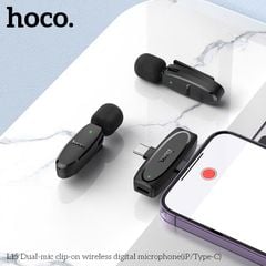 Micro cài áo Hoco L15 Dual Mic 2 in 1