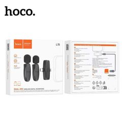 Micro cài áo Hoco L15 Dual Mic 2 in 1