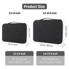 Túi chống sốc Laptop QC 2 ngăn Logo da quai xách ngang 15.6 inch