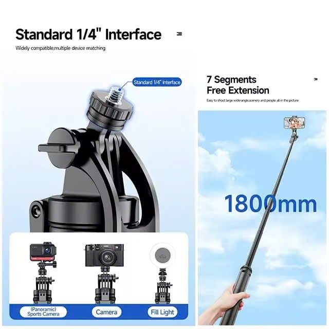 ** Gậy chụp hình đa năng C18 1.8m