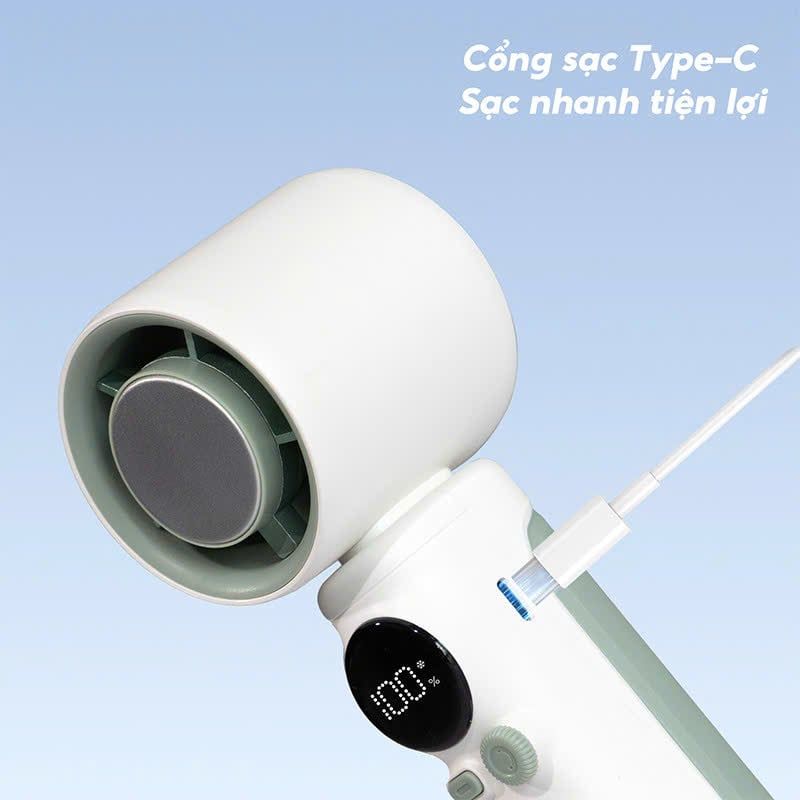 Quạt phản lực cầm tay + sò lạnh SS026 4.000mAh