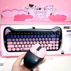 CB không dây Mofii tai mèo đen hồng