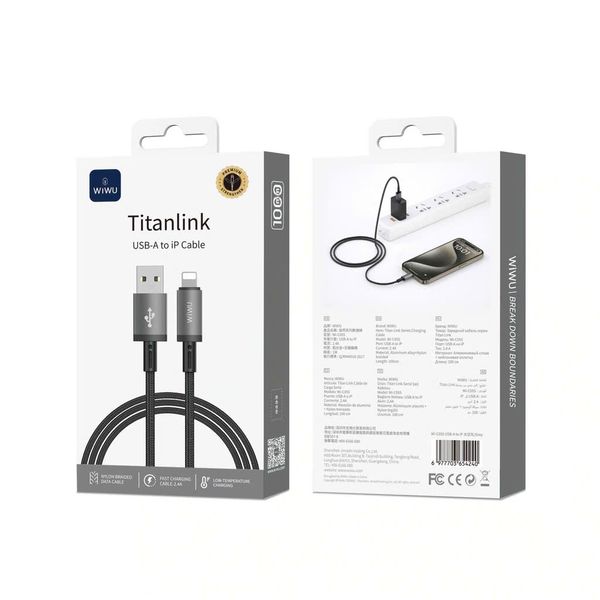 Cáp Lightning Wiwu Titan Link 1m