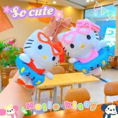 ** Móc khóa bông Hello Kitty phao xanh