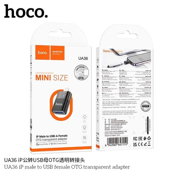 OTG Lightning sang USB Hoco UA36