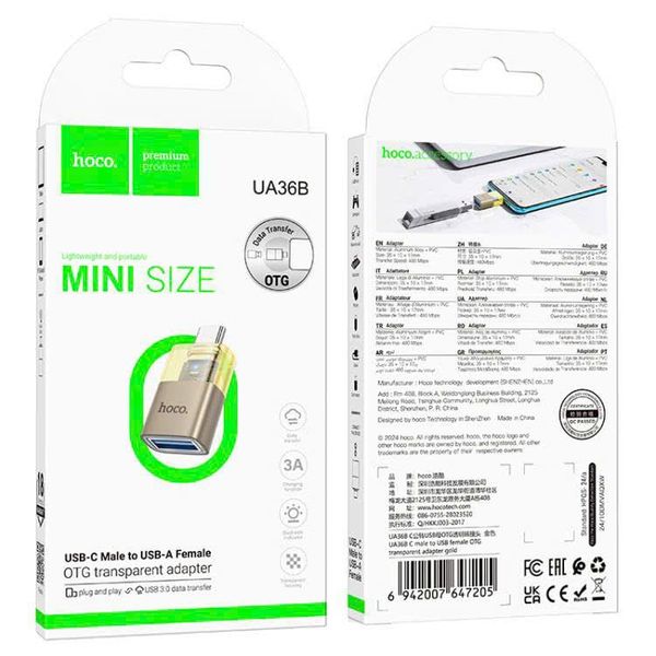 OTG Type C sang USB Hoco UA36B