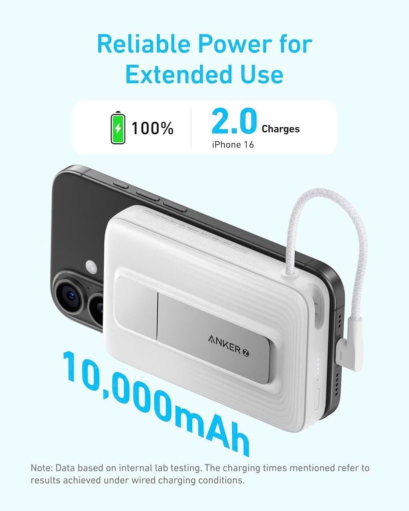 ** PDP không dây Anker A1685 10.000mAh 30W cáp C
