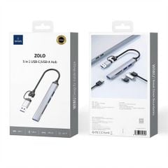 Hub chuyển USB + Type C ra 3U SD/TF Wiwu Zolo HB003