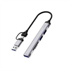 Hub chuyển USB + Type C ra 3U SD/TF Wiwu Zolo HB003