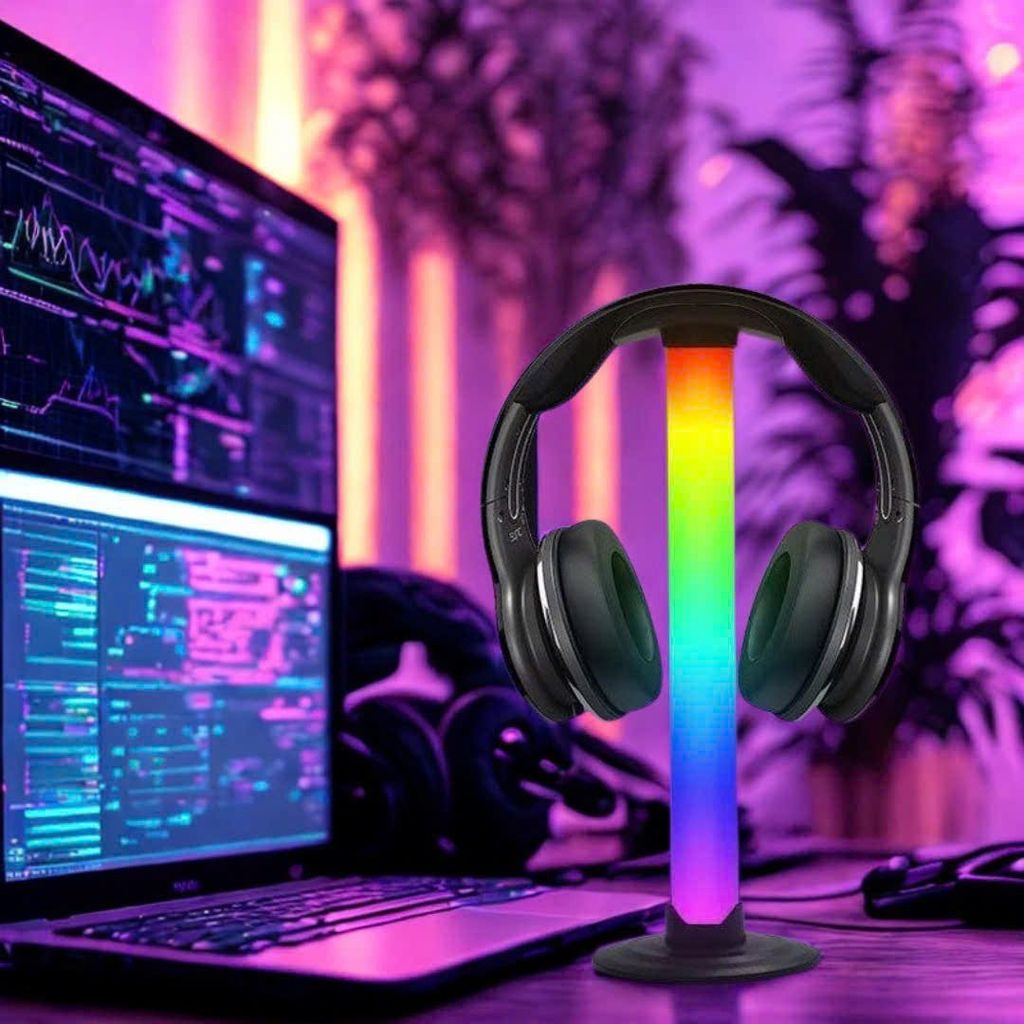 ** Đèn Led RGB có giá đỡ Headphone có APP