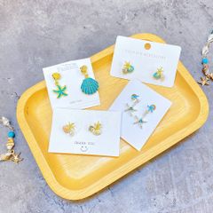 ** Bông tai bất đối xứng Sao biển vỏ xò