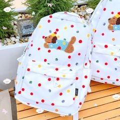 ** Balo chấm bi cún lạp xưởng
