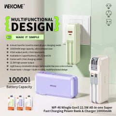 ** PDP Wekome WP46 10.000mAh 22.5W kèm cáp