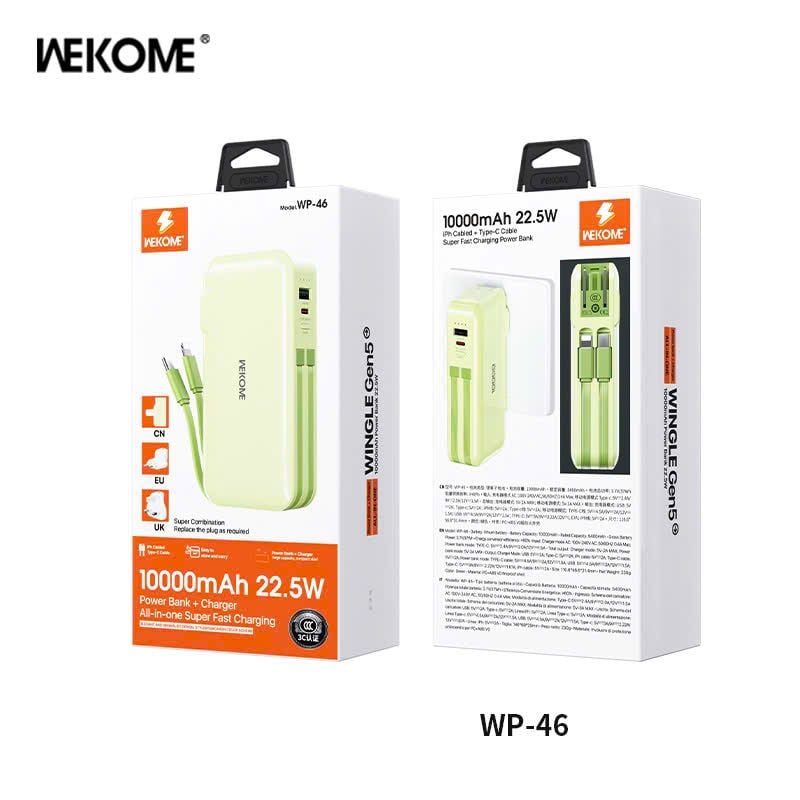 ** PDP Wekome WP46 10.000mAh 22.5W kèm cáp