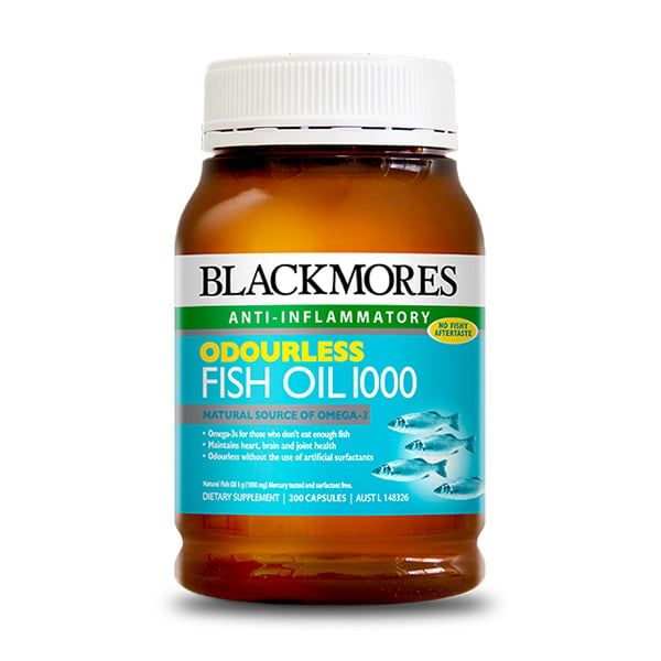 Viên uống Dầu Cá Blackmores Odourless Fish Oil 1000mg 200 viên