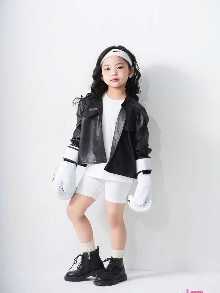 LE09 - Quần biker shorts trắng dáng ngắn cho bé gái - Love Eunoia