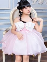 Váy công chúa cho bé gái nơ trắng Ruka Dress - Eunoia By AN