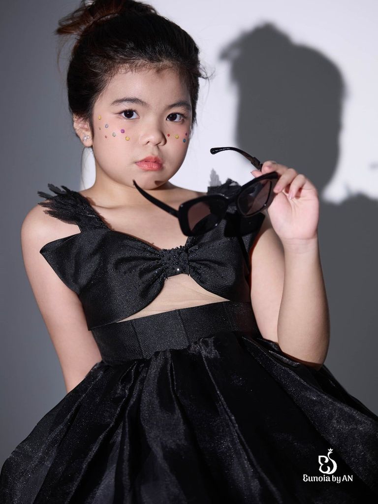 Váy công chúa cho bé gái màu đen cut-out nơ Eliada Dress - Eunoia by AN