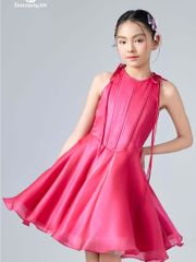Váy công chúa bé gái cổ yếm corset dáng xoè màu hồng Ân Trang Dress - Eunoia By AN