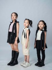 LE05 - Áo croptop dây nơ vai bé gái xinh xắn - Love Eunoia