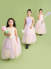 Set áo cổ yếm tím kèm chân váy công chúa voan xoè pastel ombre ngọt ngào Hồ Điệp Dress - Eunoia By AN