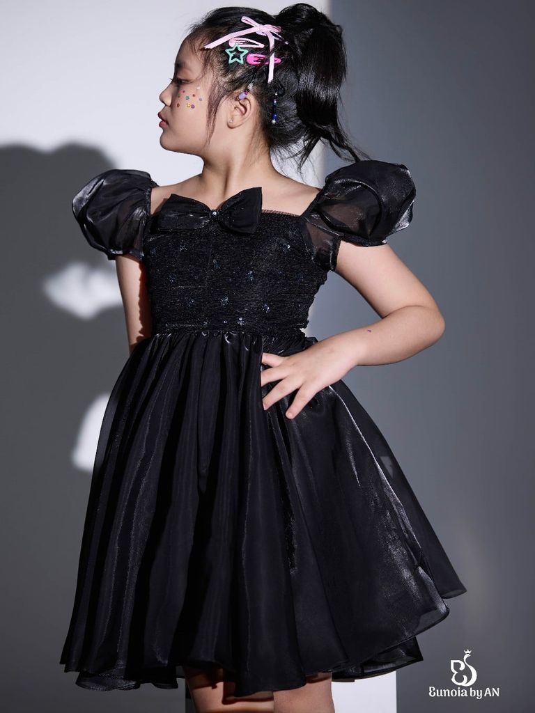 Váy công chúa cho bé gái màu đen tay bồng Irina Dress - Eunoia by AN