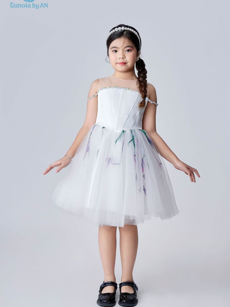 Váy công chúa bé gái tết viền hai dây Kỳ Vũ Dress - Eunoia By AN