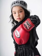 LE13 - Áo khoác da cổ vest cho bé gái - Love Eunoia