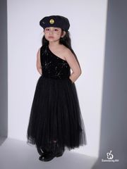 Váy công chúa cho bé gái màu đen lệch vai Aydin Dress - Eunoia by AN