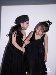 Váy công chúa cho bé gái màu đen gắn nơ Galina Dress - Eunoia by AN