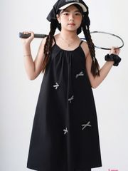 LE04 - Váy hai dây bé gái gắn nơ nhỏ xinh xắn - Love Eunoia