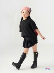 LE08 - Chân váy tennis skirt cho bé gái đen/ xám/ trắng - Love Eunoia