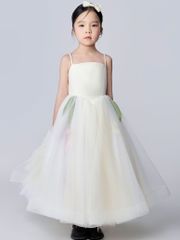 Váy công chúa bé gái tùng lưới bồng bềnh hoạ tiết hoa ly trắng ngà Kim Nhật Dress - Eunoia By AN