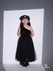 Váy công chúa cho bé gái màu đen lệch vai Aydin Dress - Eunoia by AN