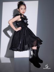 Váy công chúa cho bé gái màu đen tay bèo Aliana Dress - Eunoia by AN