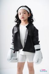 LE09 - Quần biker shorts trắng dáng ngắn cho bé gái - Love Eunoia