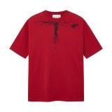  Áo Thun Ngắn Tay màu đỏ | KAC RED BONE T-SHIRT Cotton 