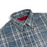  Áo Sơmi Sọc caro màu xanh Nam dài Tay | KAC FLANNEL SHIRT 