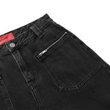  Quần Short Jean Ống Rộng | KAC LOGO BAGGY SHORT 