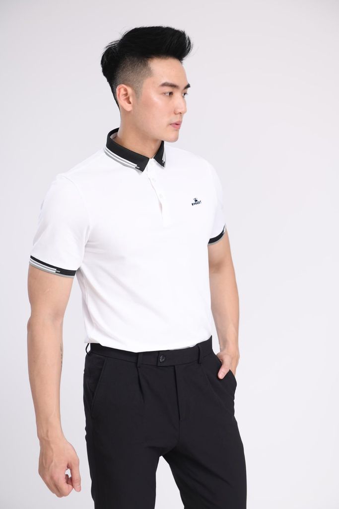 Áo polo King trắng