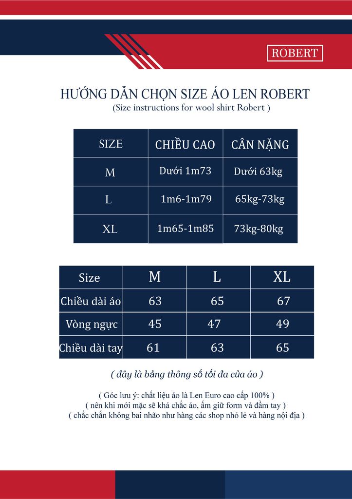 Áo len xanh Robert