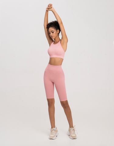 Set đồ tập lửng áo kiểu - LYB PINKY CAPRI SET