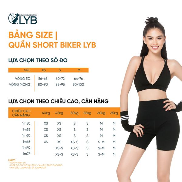 QUẦN BIKER CO DÃN MÀU ĐEN LYB