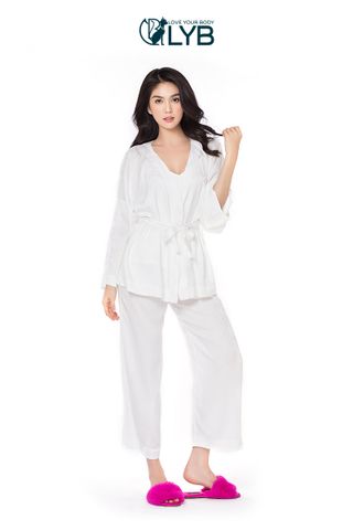 SET ĐỒ NGỦ GẤM HẢI ĐƯỜNG LYB 4 ITEMS